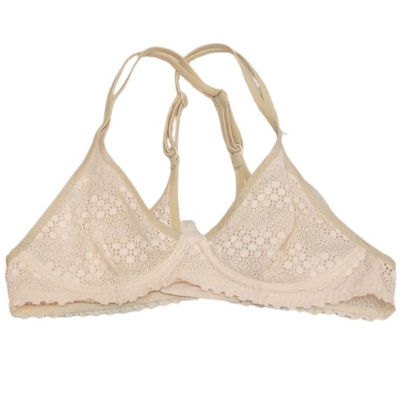 aerie Other - Aerie Lace Pink Gold Unlined Triangle Bra 34B